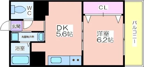 浪速コート【202号室】の間取り