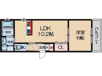 クレインコート鶴野【1階】の間取り