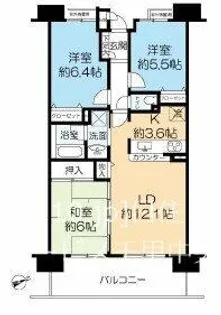 フォルム千里中央【6階】の間取り