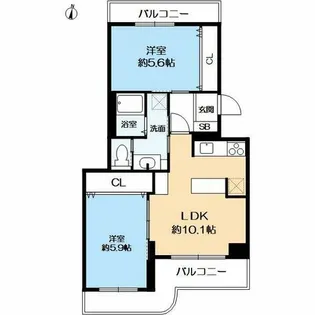 パークハイム上御影【3階】の間取り
