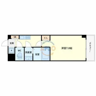 Uresidence新大阪【6階】の間取り