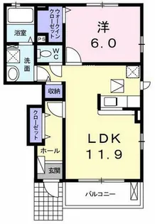 Maison CAMELIAⅡ【1階】の間取り