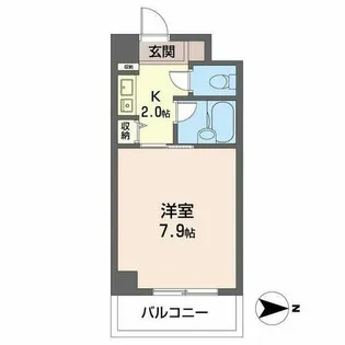 オーキッドあやめ池【0102号室】の間取り