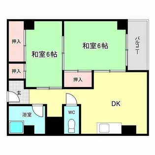 市岡グランドビル 新館【7階】の間取り