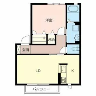 サンライズ城陽【0203号室】の間取り