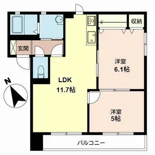 ディオ堺【0202号室】の間取り