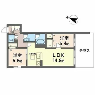 シャーメゾン ルミエール【1階】の間取り