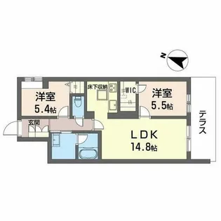 シャーメゾン ルミエール【0101号室】の間取り