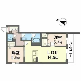 シャーメゾン ルミエール【0202号室】の間取り