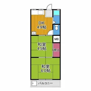 ソレイユハイツ【2階】の間取り