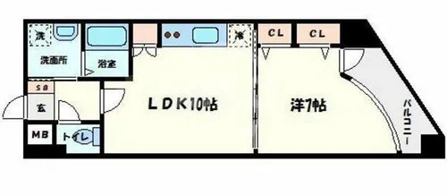 S-RESIDENCE 学園坂【8階】の間取り