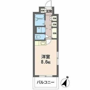 アビターレ六甲【0505号室】の間取り