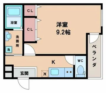 フジパレス今川公園Ⅰ番館【2階】の間取り