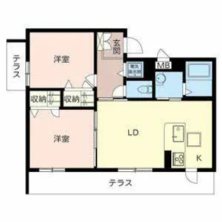 シャーメゾン垂水【A103号室】の間取り