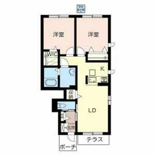 コルボリウム南笠【0101号室】の間取り