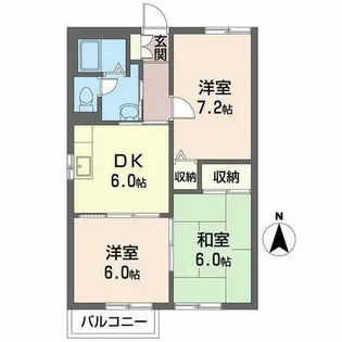 ペフィーズ【0201号室】の間取り