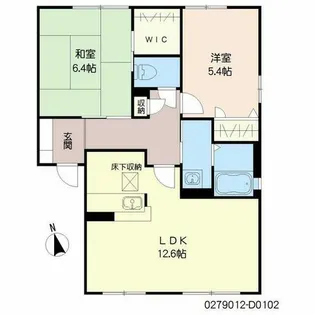 メゾン・グレース D棟【1階】の間取り