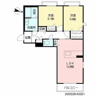 ヴェレ西神原【2階】の間取り