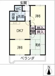 野田マンション【2階】の間取り