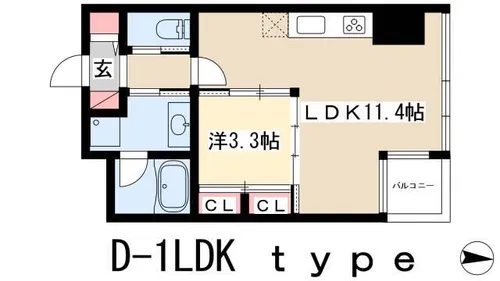 GK fan レジデンス【504号室】の間取り