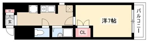 ユウワビル【402号室】の間取り