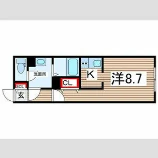 G VIVRE 御器所【407号室】の間取り