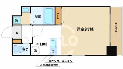プレサンス心斎橋モデルノ【3階】の間取り
