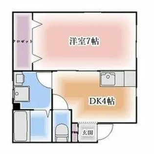 第2三駒ハイツ【2B号室】の間取り