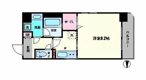 Le・CIEL天王寺【5階】の間取り