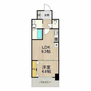 セノアタワー新大阪【3階】の間取り
