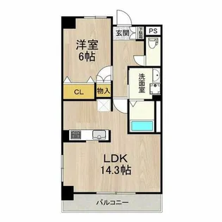 セノアタワー新大阪【4階】の間取り