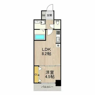 セノアタワー新大阪【4階】の間取り