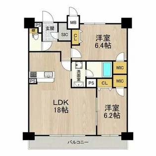 セノアタワー新大阪【15階】の間取り