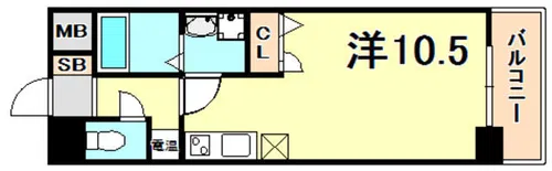 WILLDO三宮イースト【7階】の間取り