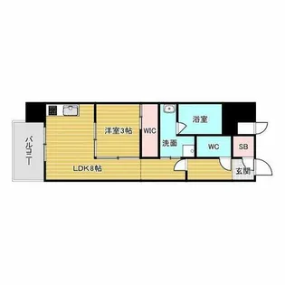 S-RESIDENCE天満橋ar【4階】の間取り