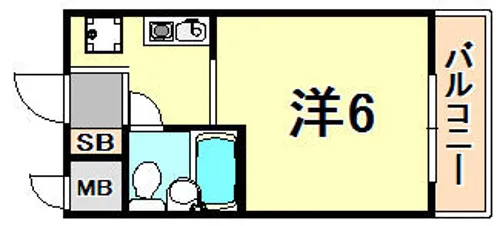 ライオンズマンション三宮【11階】の間取り