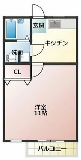 ウイングコート花田壱番館【106号室】の間取り
