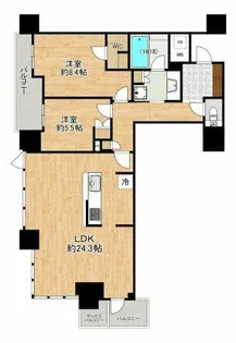 シエリアタワー大阪堀江【40階】の間取り