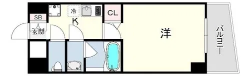 アプリーレ三宮イースト【14階】の間取り