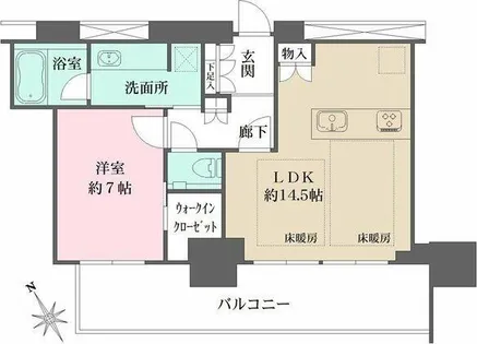 グランドメゾンThe池下ガーデンタワー【24階】の間取り