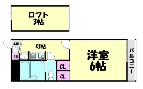 レナートSIMOIDE【208号室】の間取り