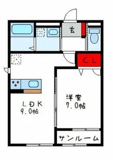エスポワールカヤ【2階】の間取り