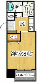ディオレクレスト東心斎橋【10階】の間取り