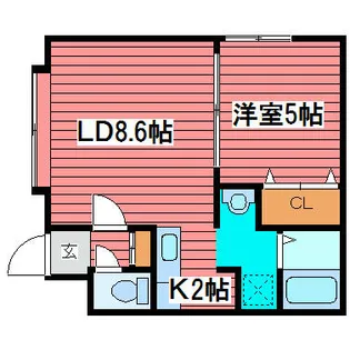 エスポアール福住【4階】の間取り