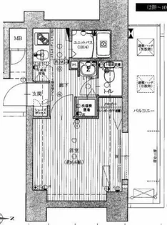 プレミアムコート名古屋金山インテルノ【9階】の間取り