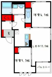 GreenHills2【2階】の間取り