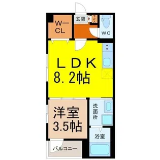ソレイユ太閤通【302号室】の間取り