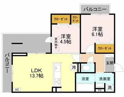 ステラフォーリア【3階】の間取り
