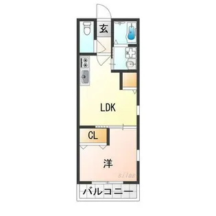 クライス桑津【2階】の間取り