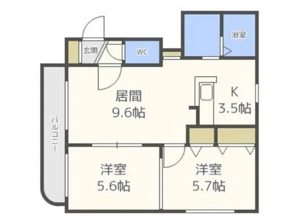 アイクレール元町【4階】の間取り